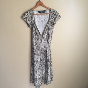 Norma Kamali Snake Print Wrap Dress Size Medium